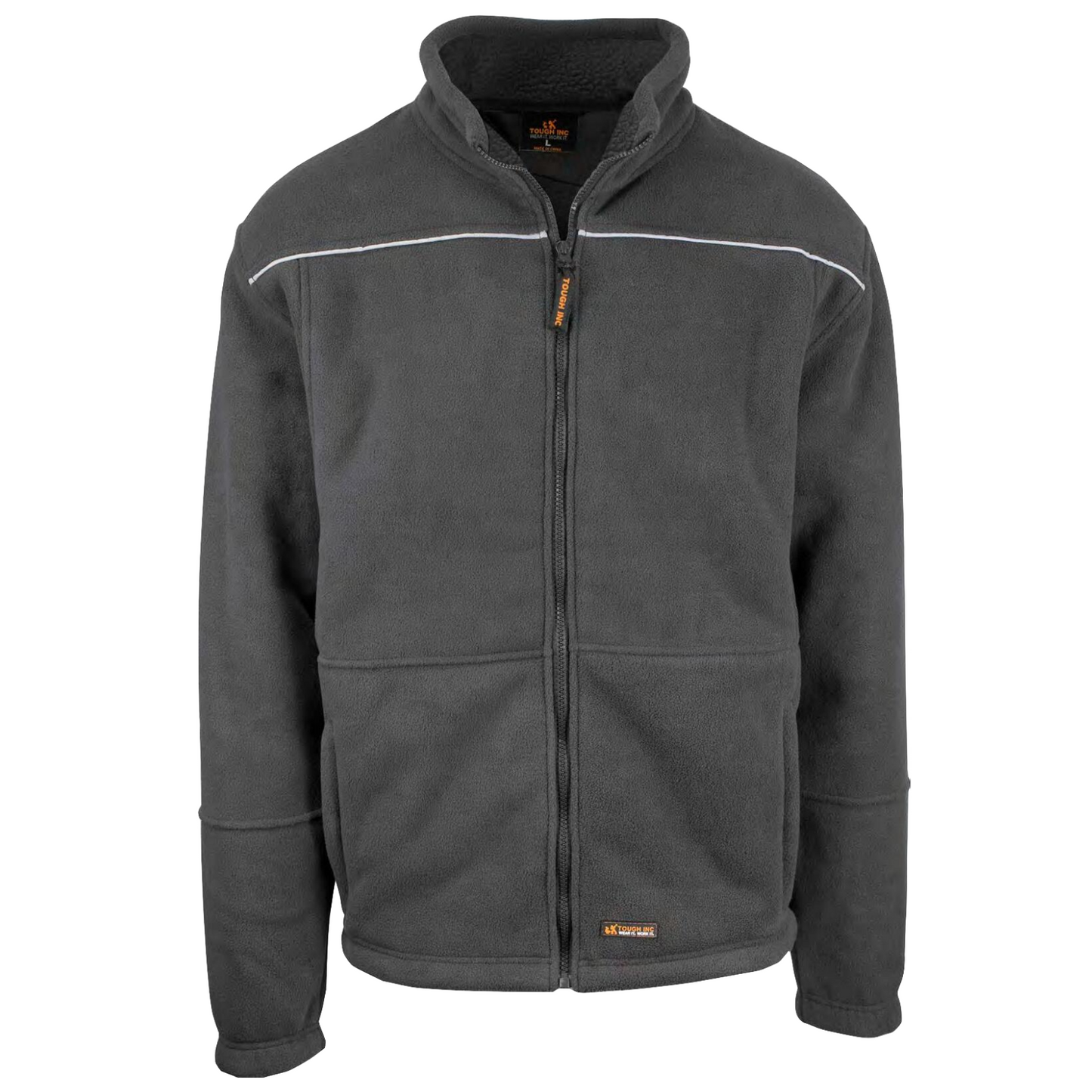Mens Full Zip Sherpa Polar Fleece Jumper Lined Warm Winter Jacket Pullover - Black-0
