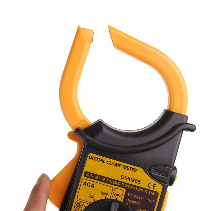 Digital Clamp Meter AC/DC Voltage Resistance Frequency DM6266 - Batteries Incl.-2