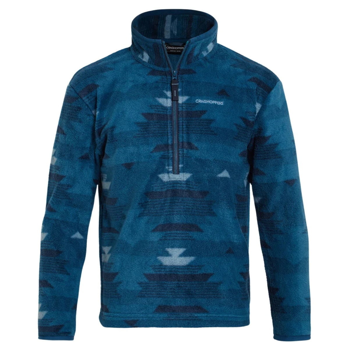 Craghoppers Calke Kids Printed Microfleece Half Zip Jacket in Navy Blue