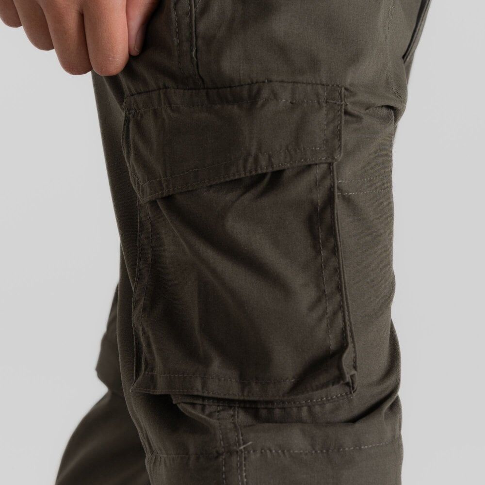 Craghoppers Kiwi Cargo II Convertible Cargo Hiking Trousers in Woodland Green