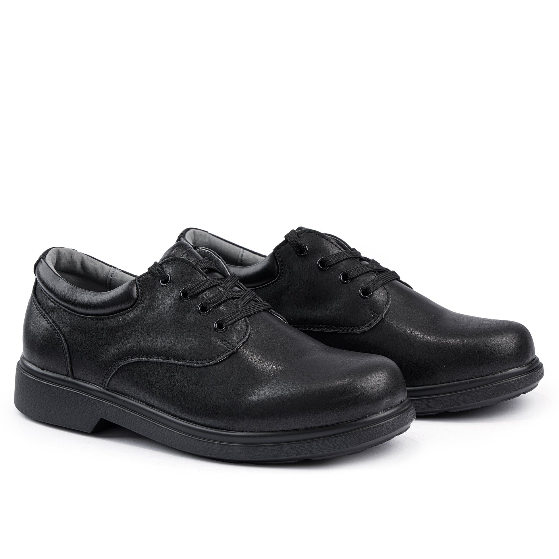 Class Senior Lace School Shoes - Black-1