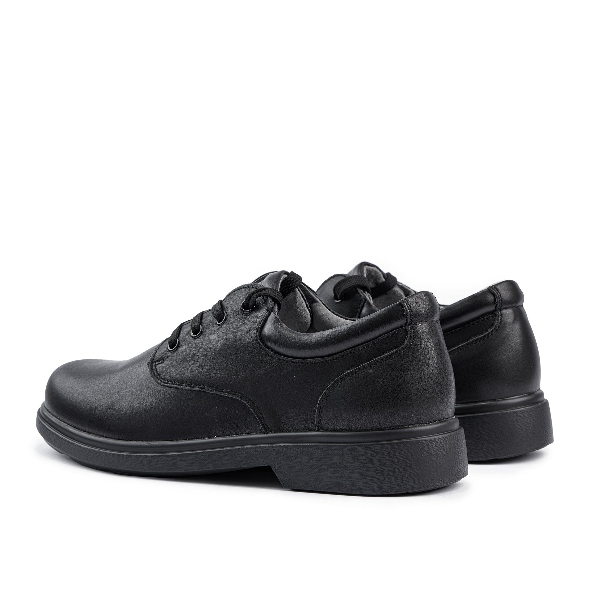 Class Senior Lace School Shoes - Black-2