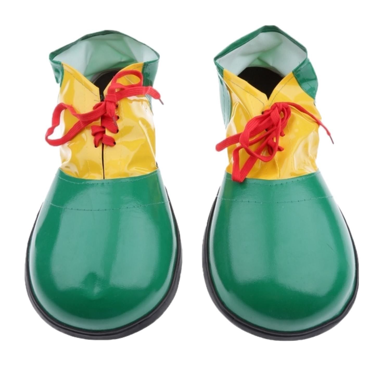 2Pcs Set Clown Nose + Large Shoes Circus Halloween Costume Fancy Dress Up Party - Green/Yellow