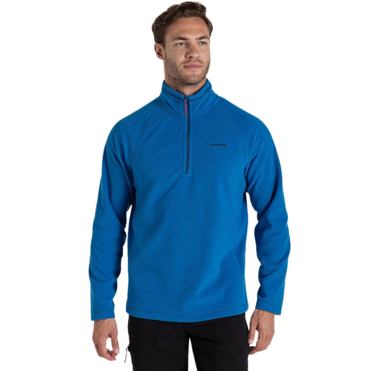 Craghoppers Mens Corey VI Lightweight Recycled Microfleece Zip Fleece Top in Fresh Blue