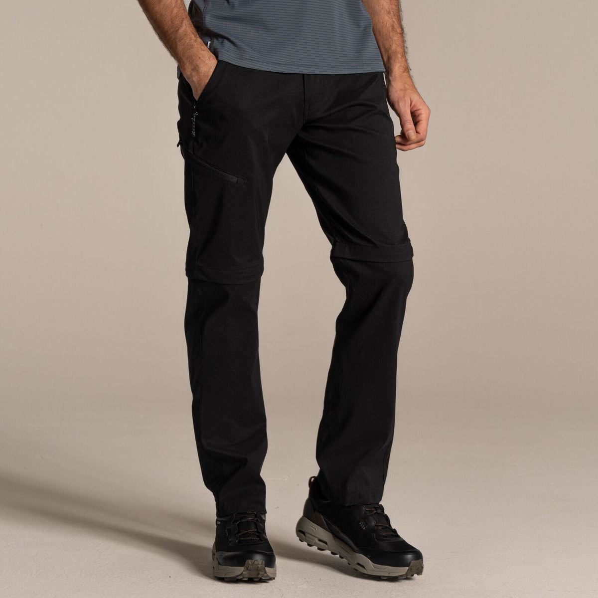 Craghoppers Kiwi Pro III Convertible Stretch Trousers (Regular) in Black