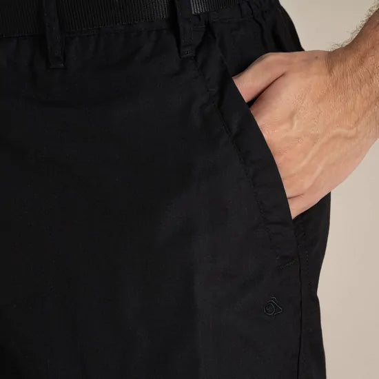 Craghoppers Mens Kiwi Convertible Trousers/Shorts (Regular) in Black