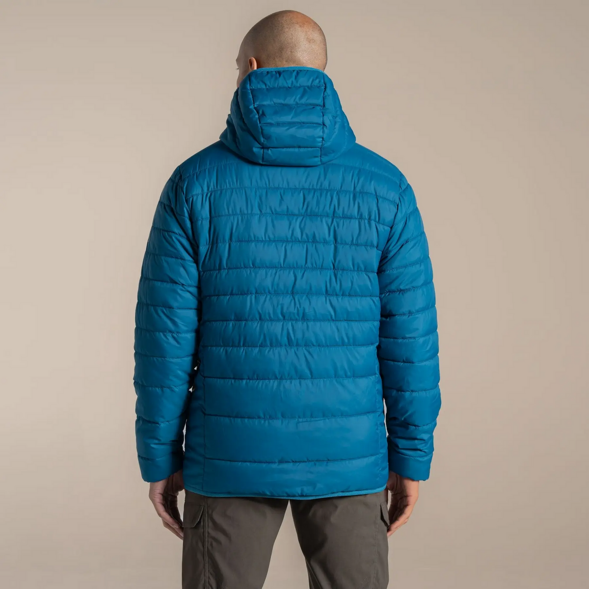 Craghoppers Mens Puffer Jacket Compresslite IX Hooded Jacket in Coastal Blue