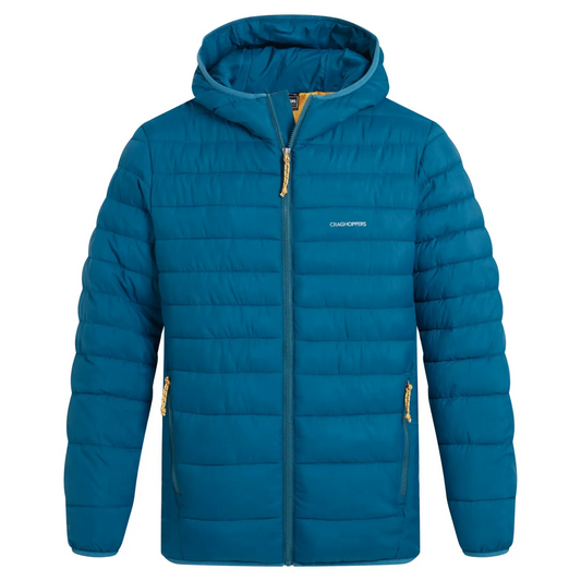 Craghoppers Mens Puffer Jacket Compresslite IX Hooded Jacket in Coastal Blue