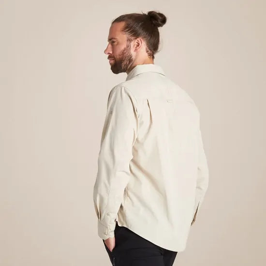 Craghoppers Kiwi Long Sleeve Outdoor Shirt in Oatmeal