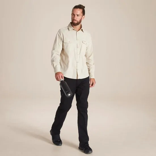 Craghoppers Kiwi Long Sleeve Outdoor Shirt in Oatmeal