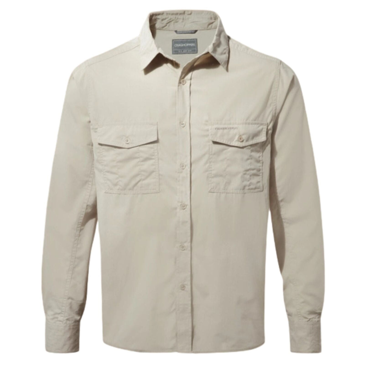 Craghoppers Kiwi Long Sleeve Outdoor Shirt in Oatmeal