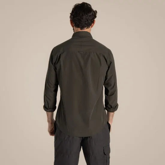 Craghoppers Kiwi Long Sleeve Outdoor Shirt in Woodland Green
