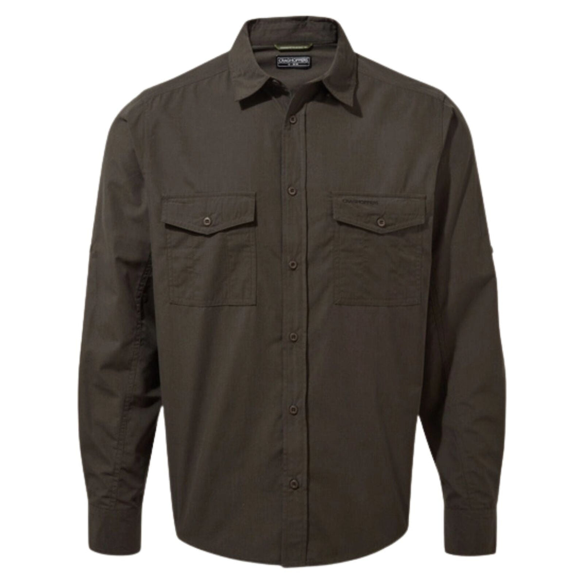 Craghoppers Kiwi Long Sleeve Outdoor Shirt in Woodland Green