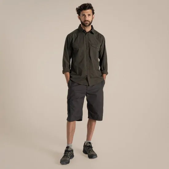 Craghoppers Kiwi Long Sleeve Outdoor Shirt in Woodland Green