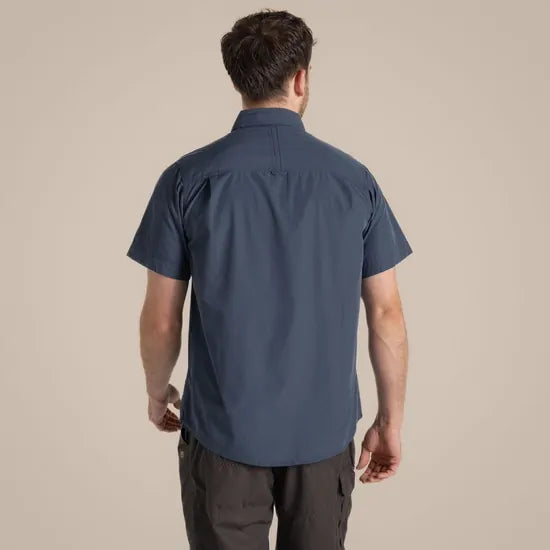 Craghoppers Kiwi Short Sleeve Outdoor Shirt in Ombre Blue