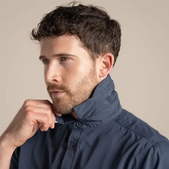 Craghoppers Kiwi Short Sleeve Outdoor Shirt in Ombre Blue