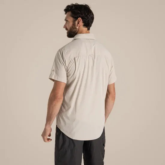 Craghoppers Kiwi Short Sleeve Outdoor Shirt in Oatmeal