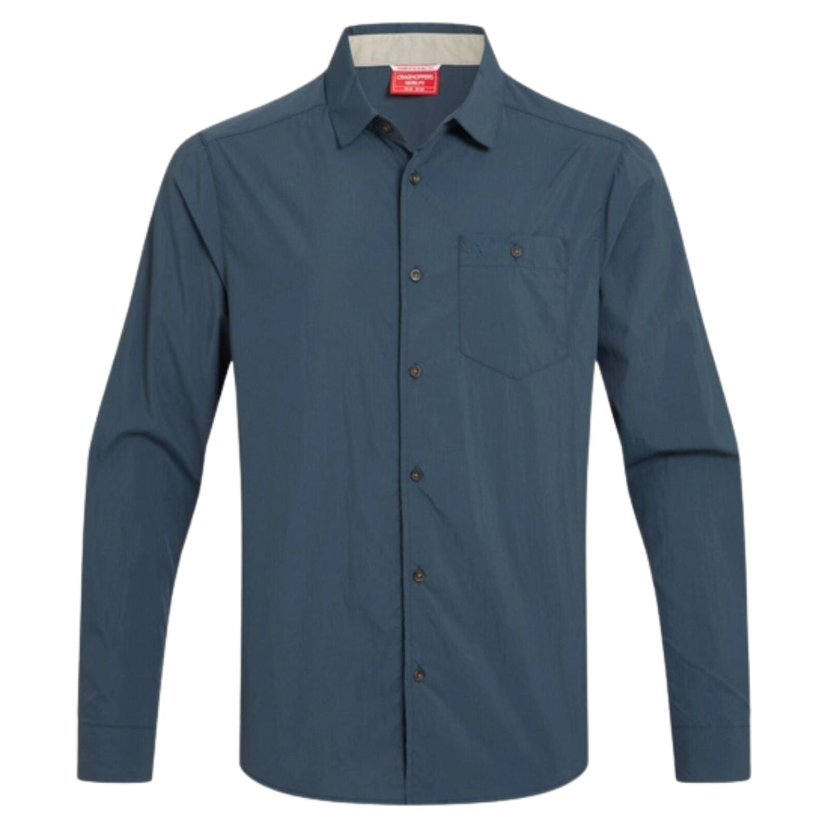 Craghoppers NosiLife Pro V Long Sleeve Travel Shirt in Blue Stone