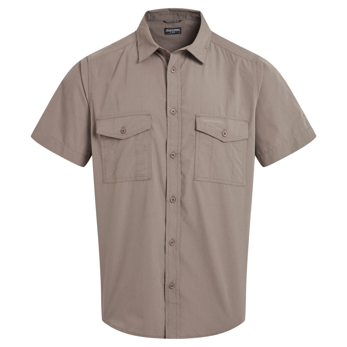 Craghoppers Kiwi II Short Sleeve UPF50+ Hiking Shirt in Pebble