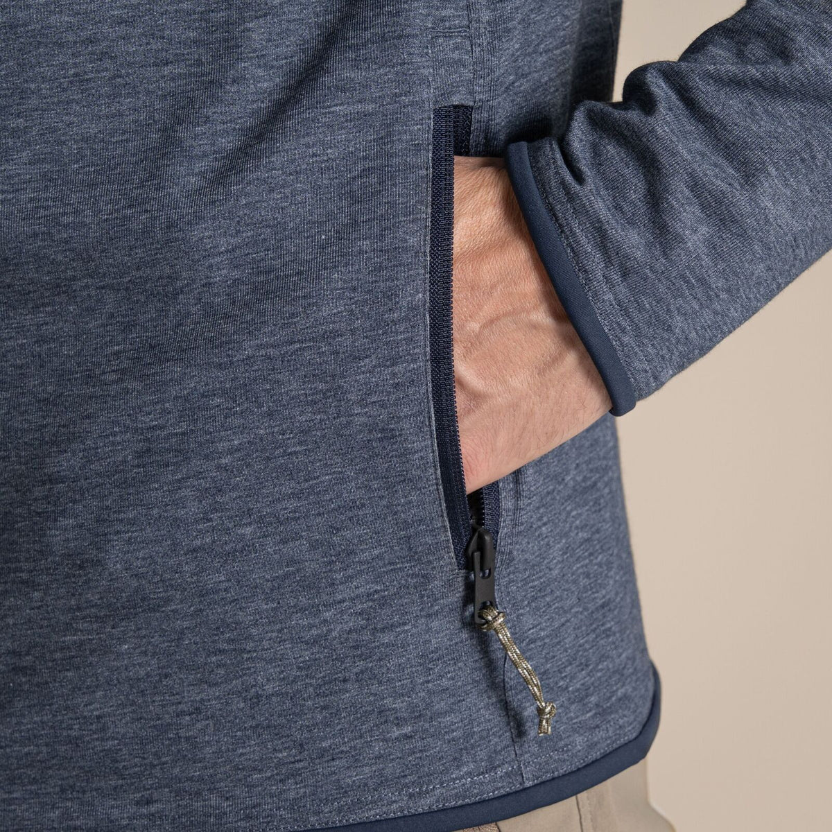 Craghoppers NosiLife Deft Hooded Travel Jacket in Blue Navy Marl