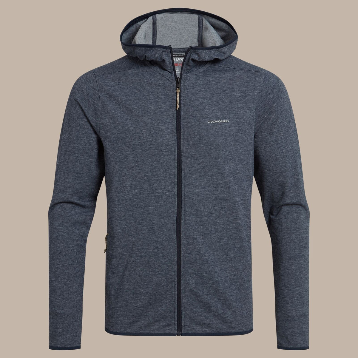 Craghoppers NosiLife Deft Hooded Travel Jacket in Blue Navy Marl