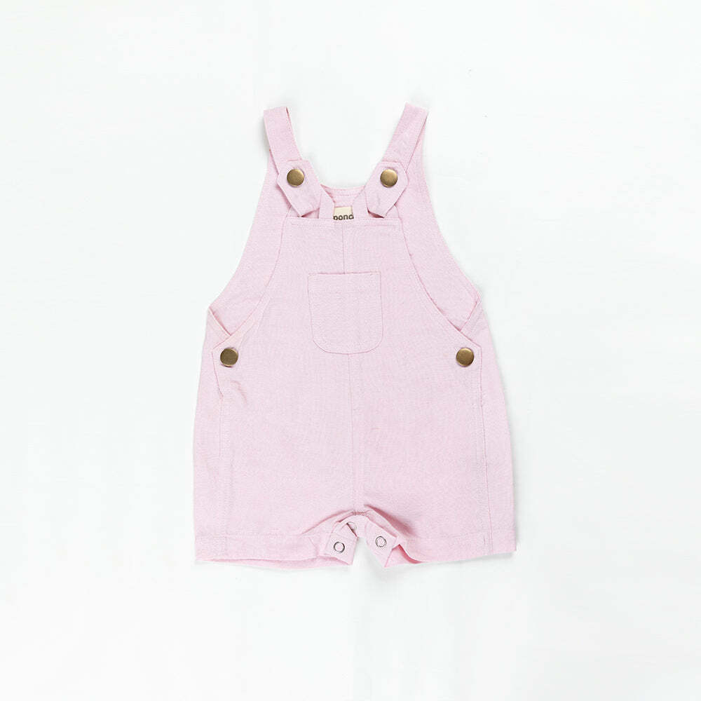 Ponchik Babies + Kids - Cotton Dungaree Overalls - Lemonade-1