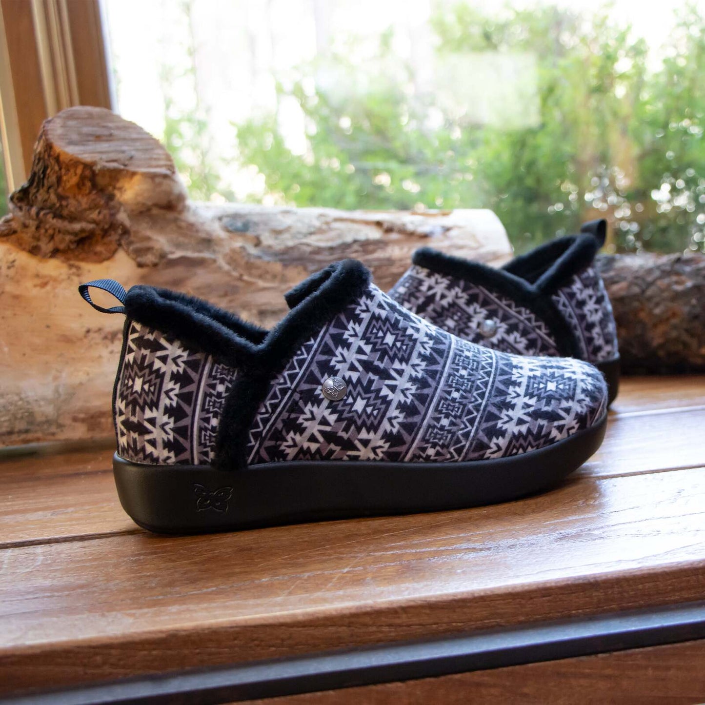 Alegria Cozee Santa Fe Slippers Shoes Warm Cozy - Grey-3