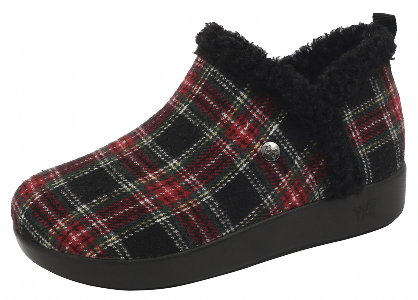 Alegria Womens Cozee Lightweight Comfort Slipper - Plaidly Black-3