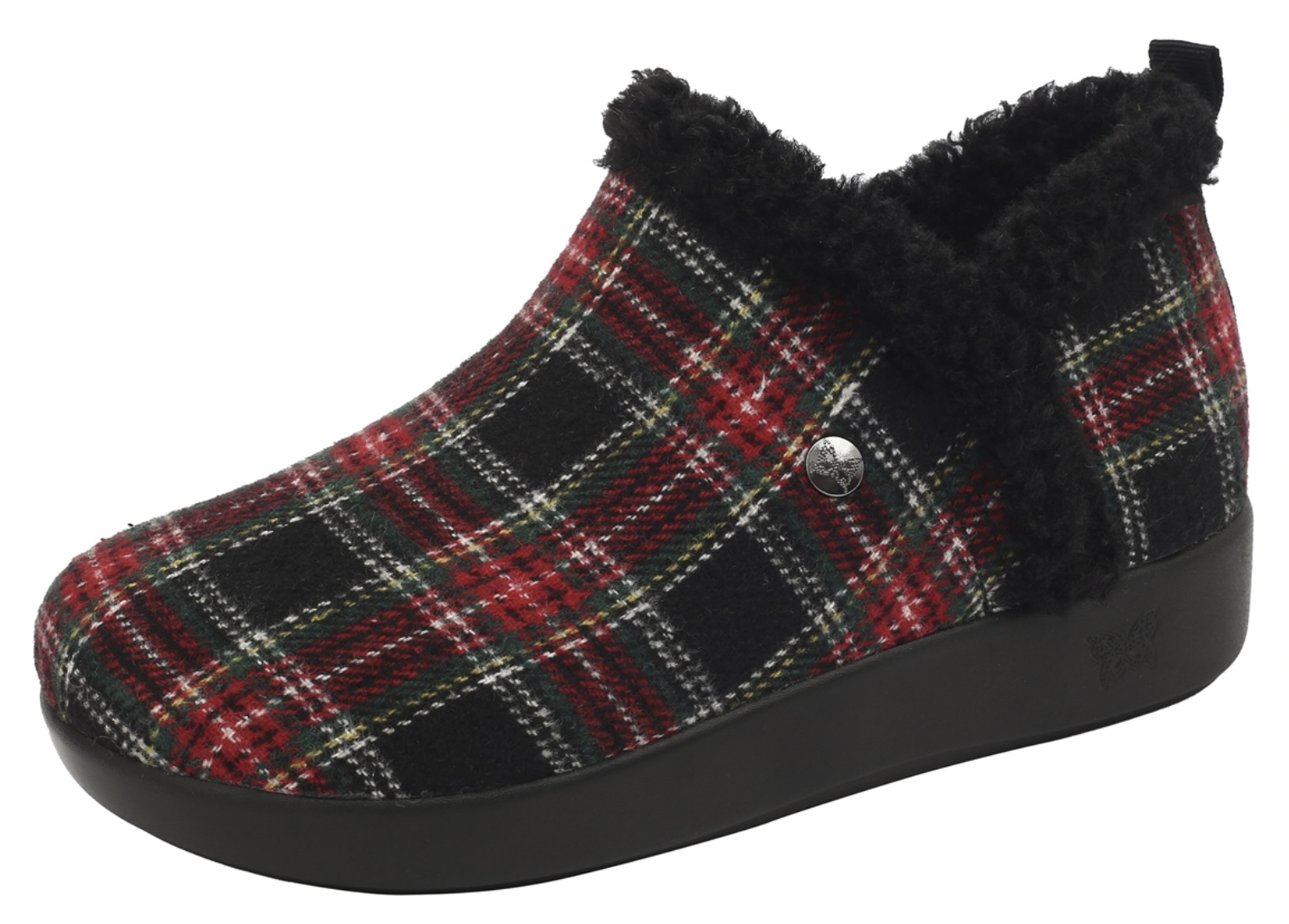 Alegria Womens Cozee Lightweight Comfort Slipper - Plaidly Black-3