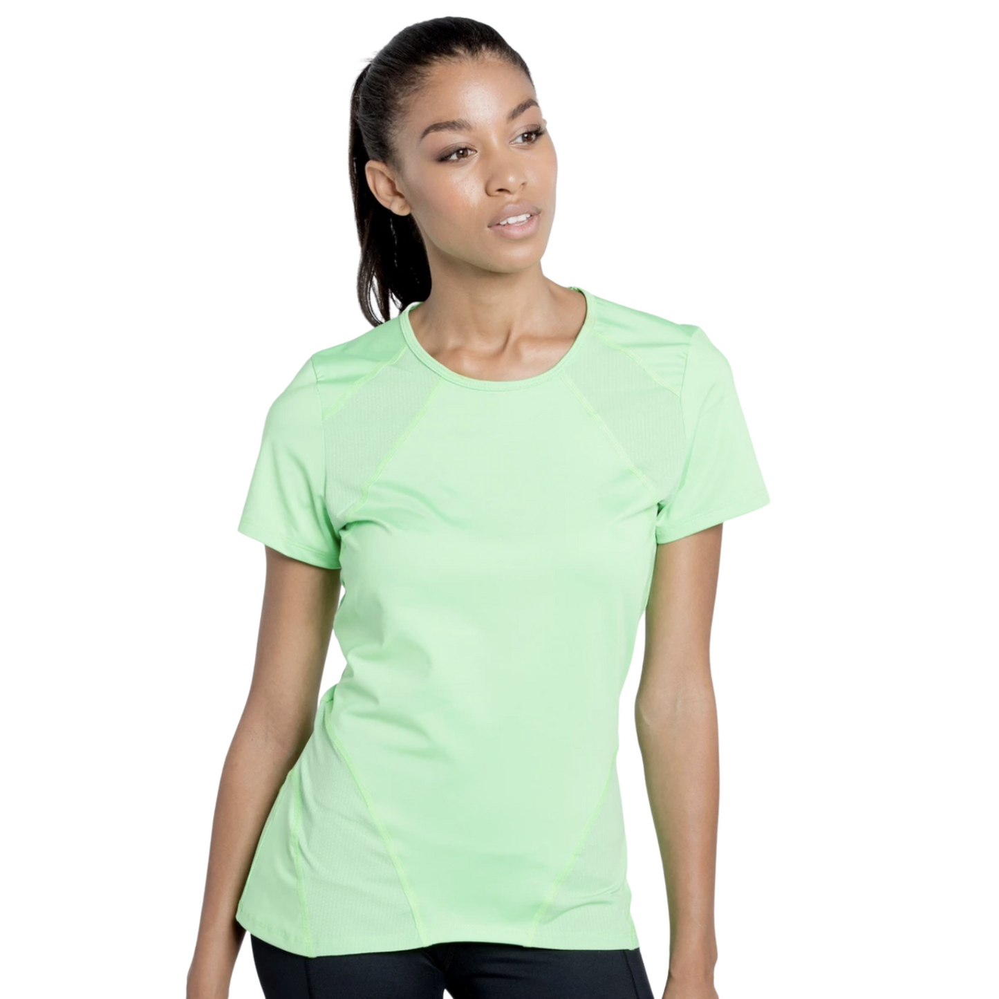 EleVen Womens By Venus Williams Short Sleeve Sport Tennis T-Shirt Top - Green-5