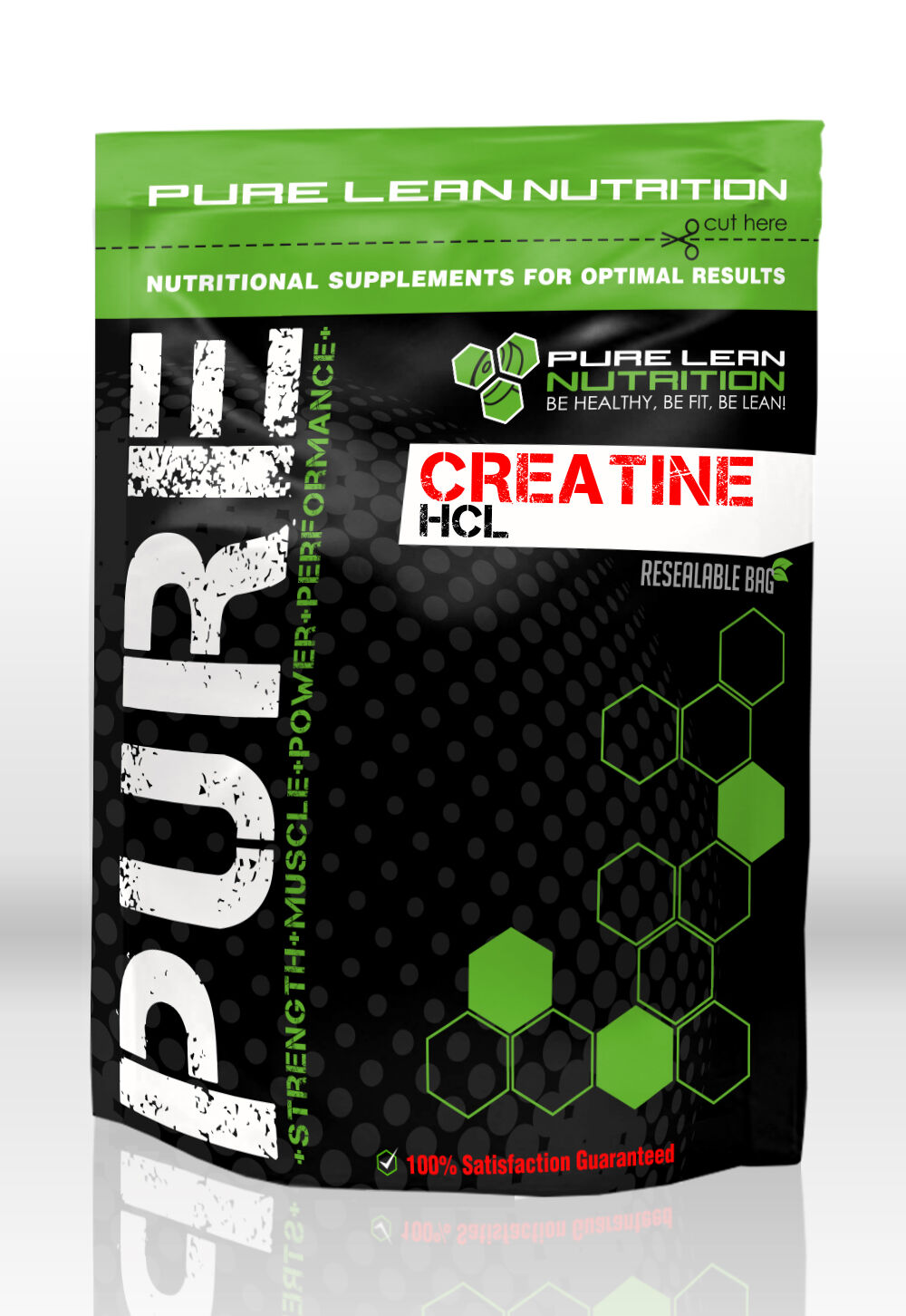 1kg Creatine Monohydrate + 100g HCL Hydrochloride Pre Workout Strength (Bulk Pack) - 1.1kg Total Bundle
