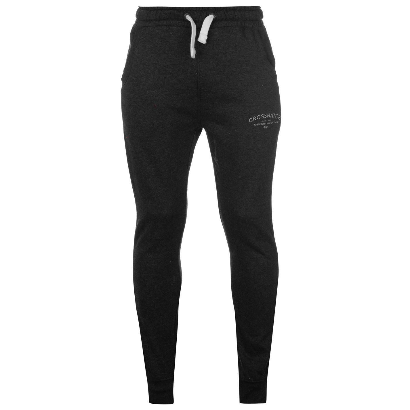 CROSSHATCH Leeroy Skinny Track Pants Slim Trousers Cotton Gym Trackies Joggers-17