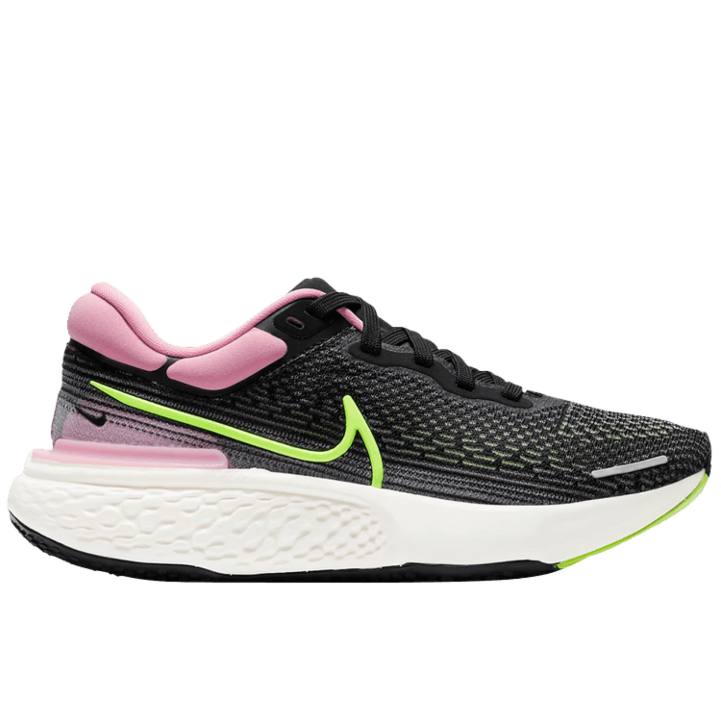 Nike Womens ZoomX Invincible Run Flyknit Running Shoes Runners - Black/Pink-9