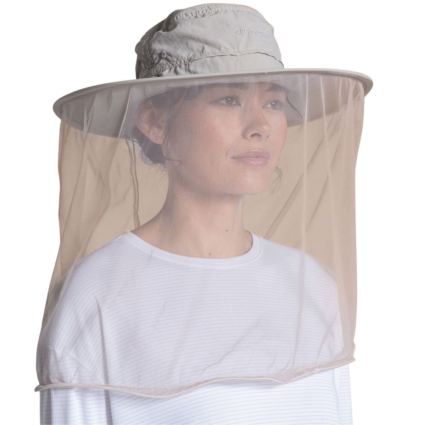 Craghoppers Insect Repellent Wide Brim Ultimate Hat II in Parchment