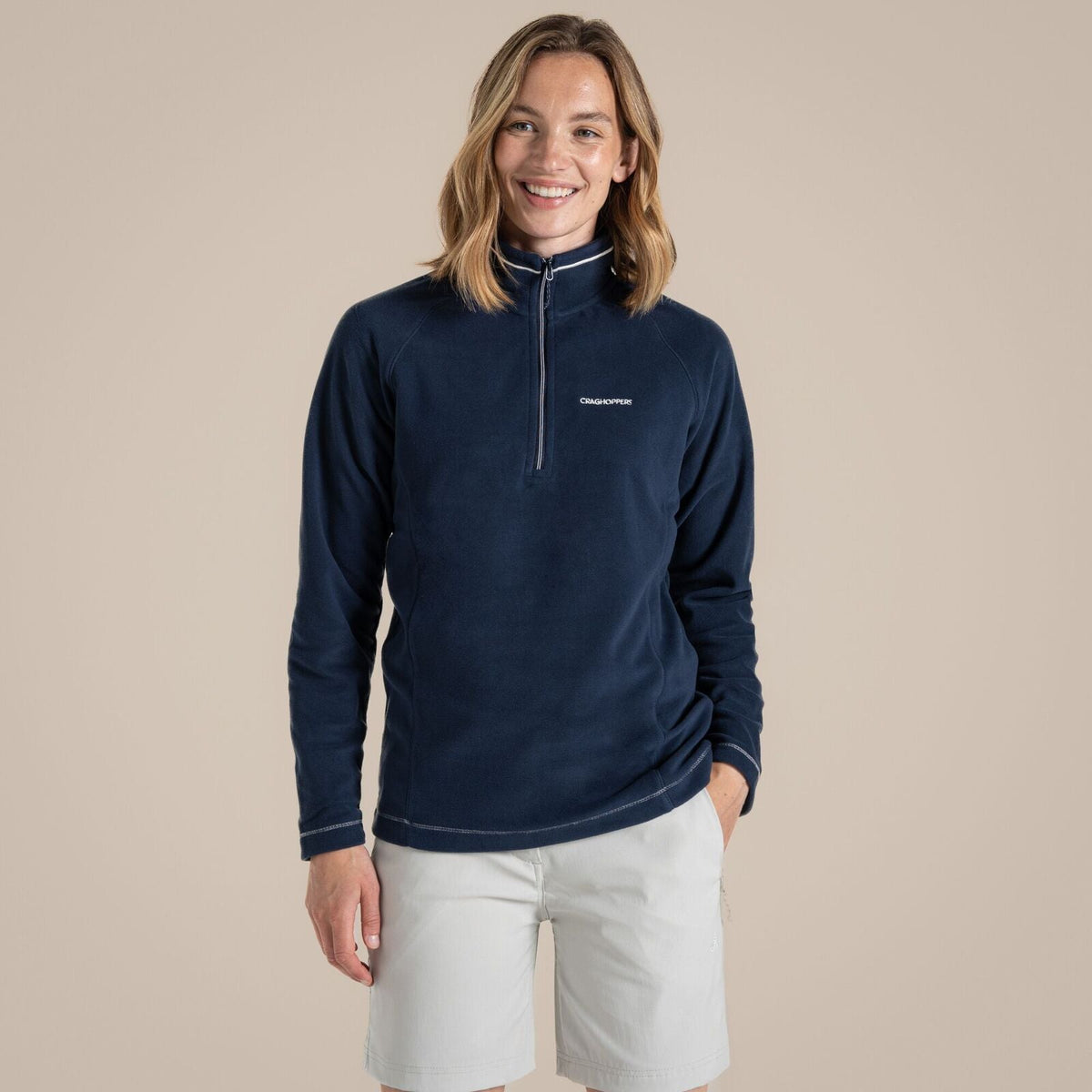 Craghoppers Miska VI Womens Half Zip Fleece Pullover in Blue Navy