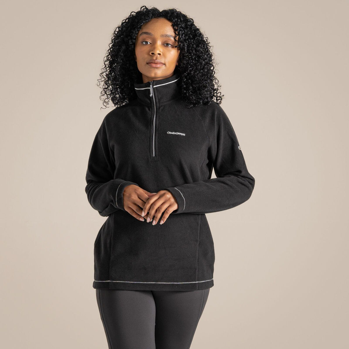 Craghoppers Miska VI Womens Half Zip Fleece Pullover in Black
