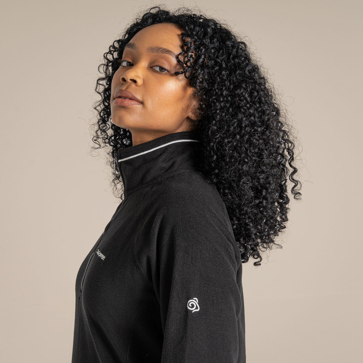 Craghoppers Miska VI Womens Half Zip Fleece Pullover in Black