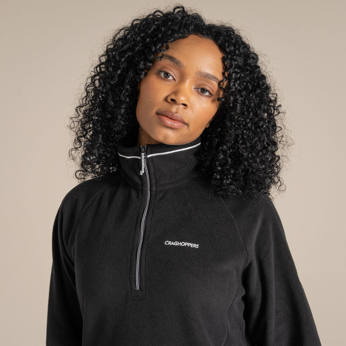 Craghoppers Miska VI Womens Half Zip Fleece Pullover in Black
