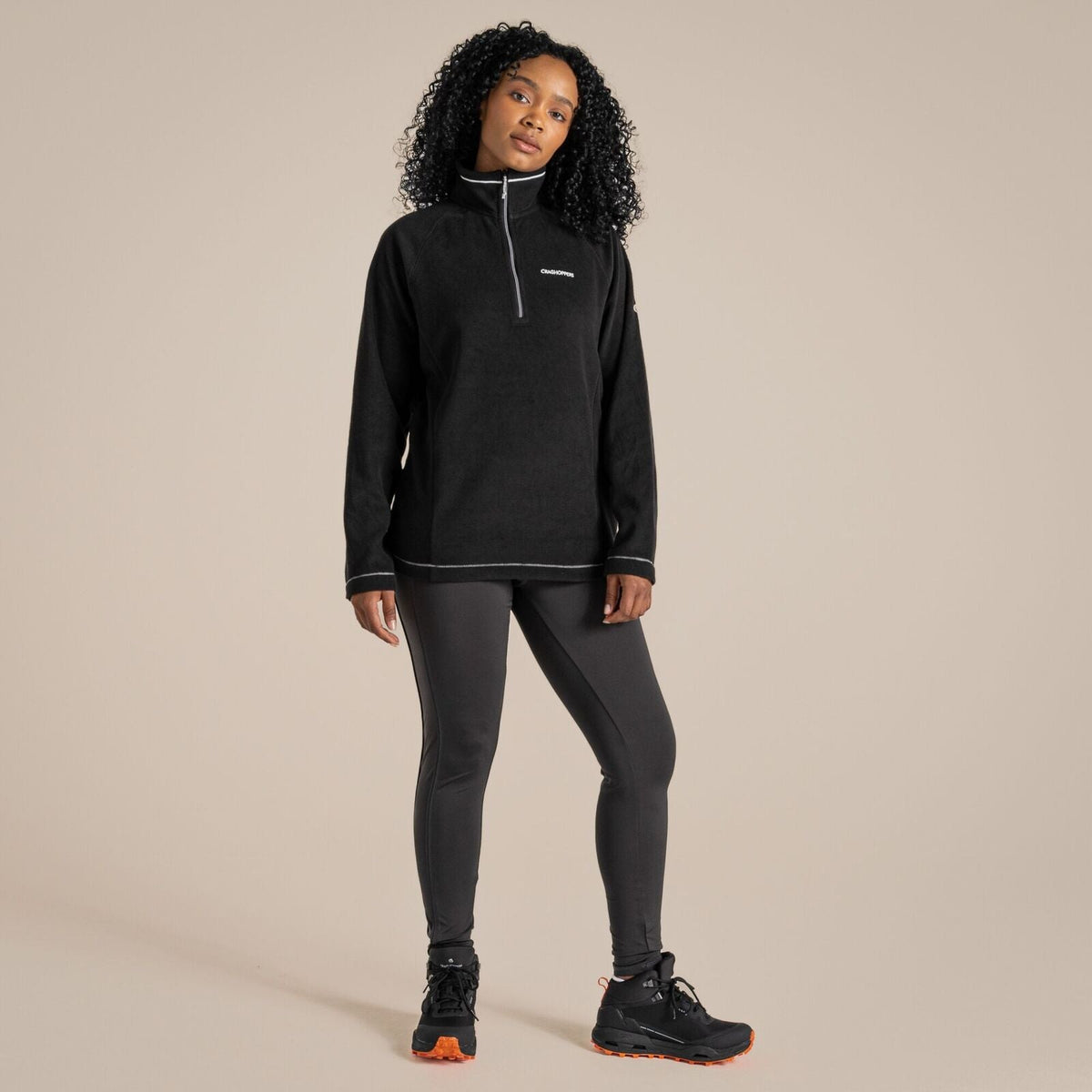 Craghoppers Miska VI Womens Half Zip Fleece Pullover in Black