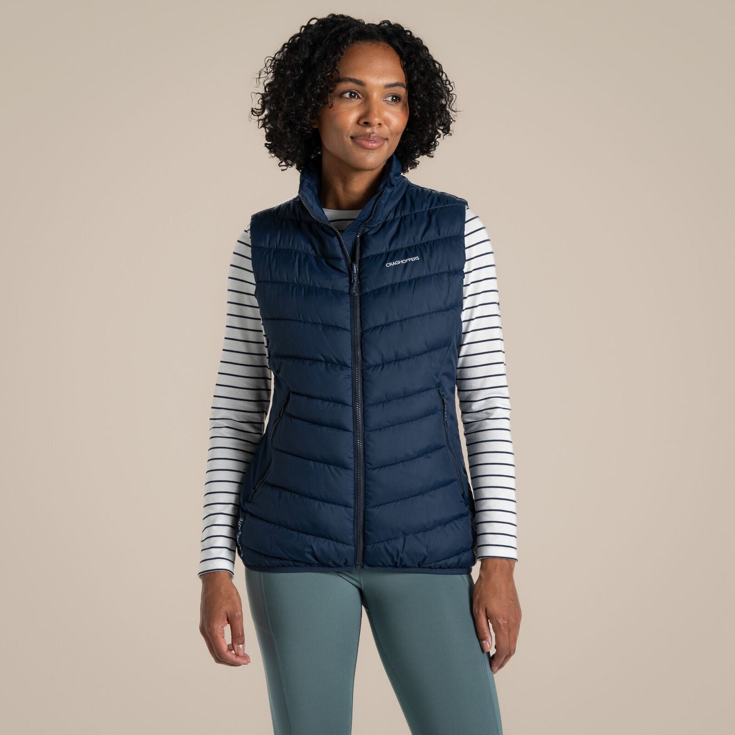 Craghoppers Compresslite IX Womens Gilet ThermoPro Packable Vest in Blue Navy