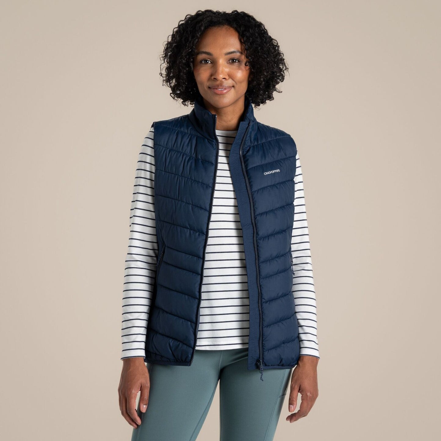 Craghoppers Compresslite IX Womens Gilet ThermoPro Packable Vest in Blue Navy
