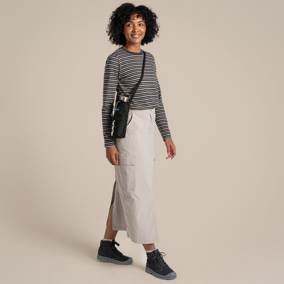 Craghoppers NosiLife Pro Womens Midi Skirt UPF50+ in Soft Mushroom