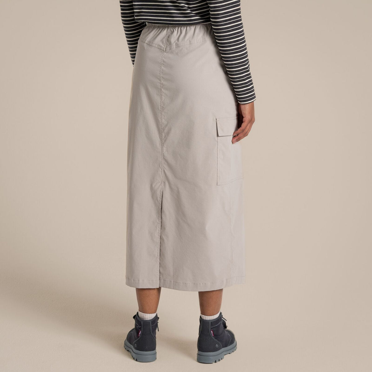 Craghoppers NosiLife Pro Womens Midi Skirt UPF50+ in Soft Mushroom