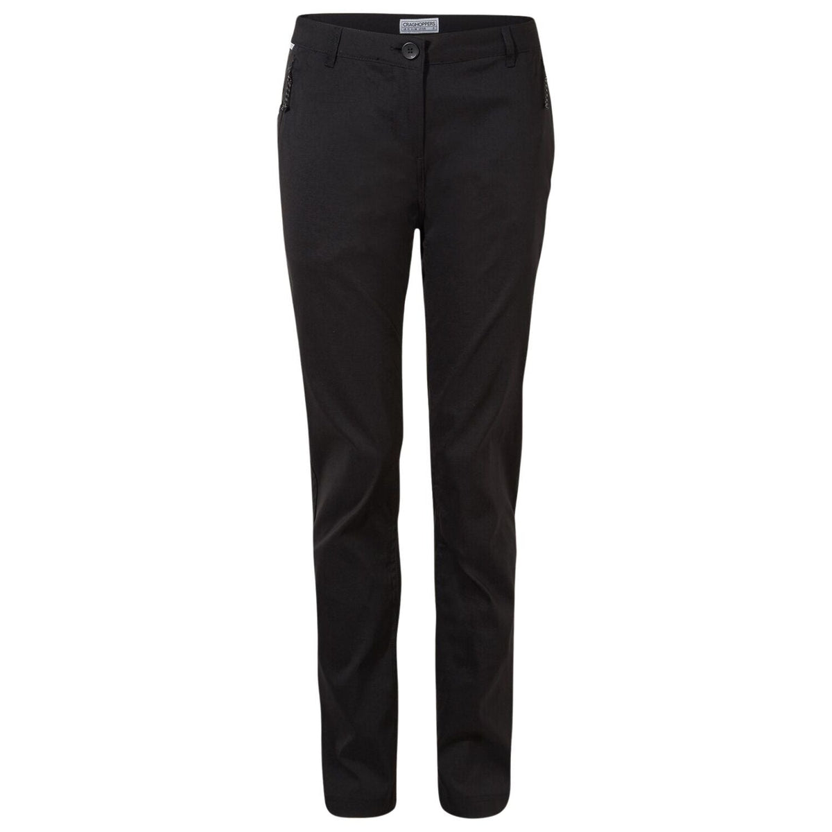 Craghoppers Womens Kiwi Pro II UPF 50+ Water Repellent Stretch Hiking Trousers in Black