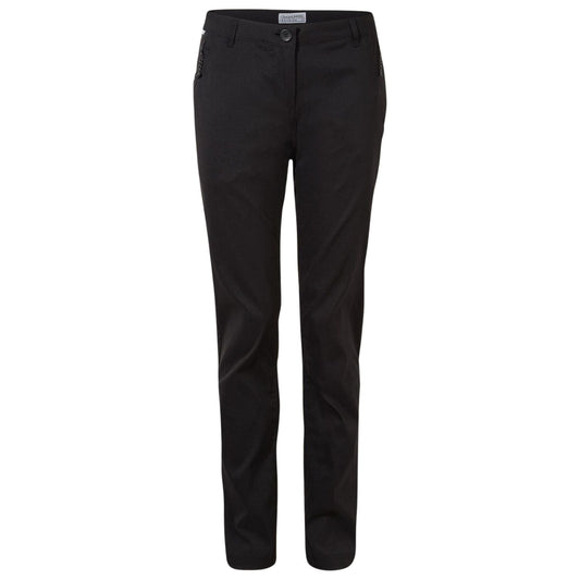 Craghoppers Womens Kiwi Pro II UPF 50+ Water Repellent Stretch Hiking Trousers in Black