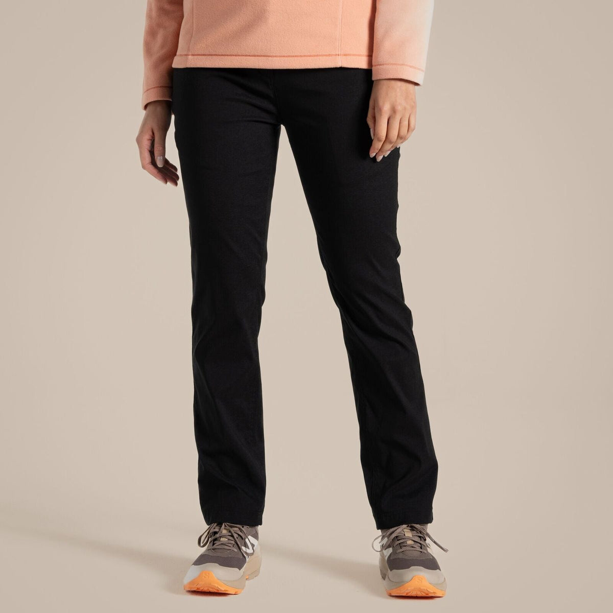 Craghoppers Womens Kiwi Pro II UPF 50+ Water Repellent Stretch Hiking Trousers in Black