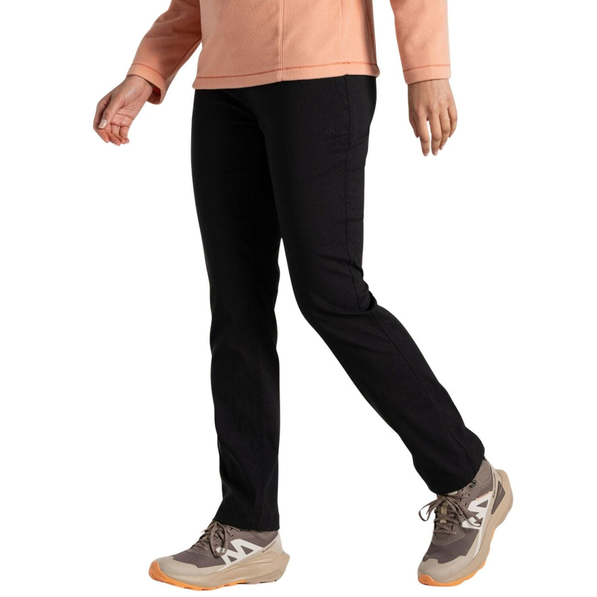 Craghoppers Womens Kiwi Pro II UPF 50+ Water Repellent Stretch Hiking Trousers in Black