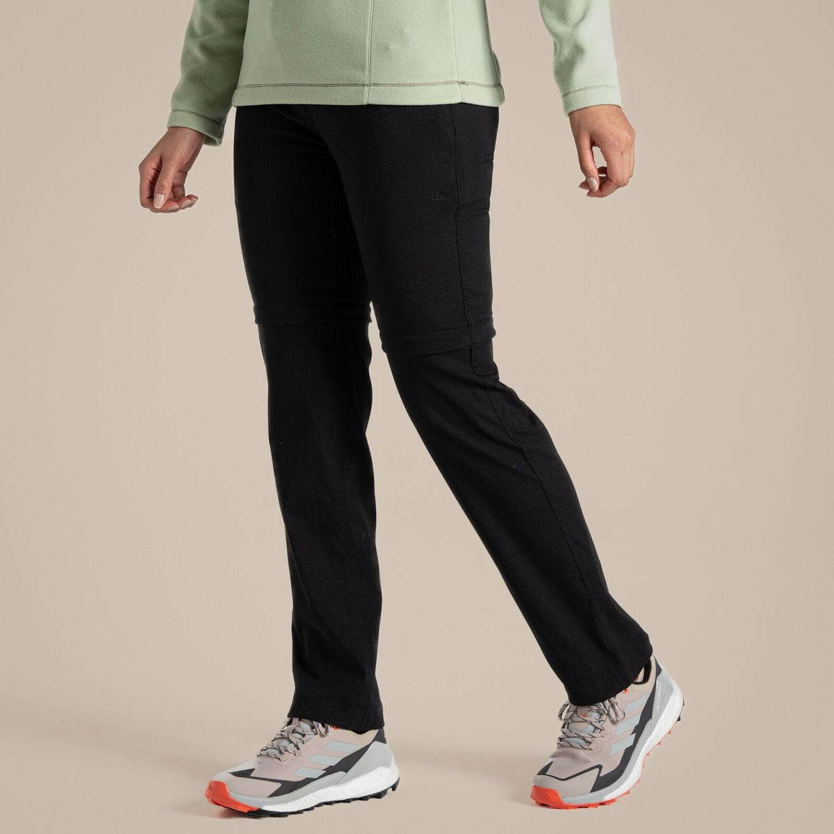 Craghoppers Kiwi Pro II Womens Convertible Trousers (REGULAR) in Black