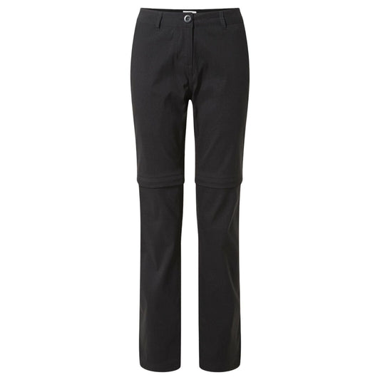 Craghoppers Kiwi Pro II Womens Convertible Trousers (REGULAR) in Black