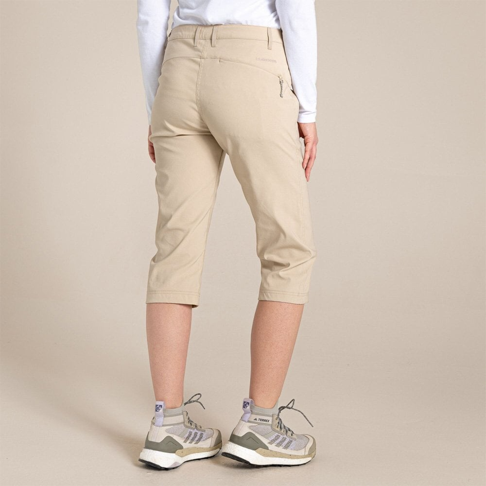 Craghoppers Womens Kiwi Pro Crop Trousers in Desert Sand